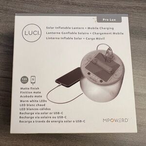 Luci Pro Lux Solar Inflatable Lantern with Mobile Charging - White